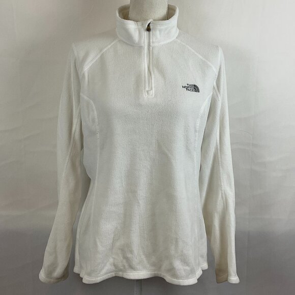 The North Face Jackets & Blazers - The North Face Fleece Pullover Women's L White Long Sleeve Quarter Zip